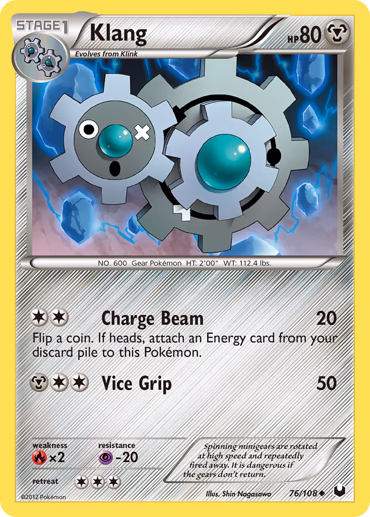 Klang 76/108 Pokemon card
