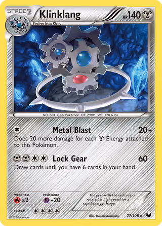 Klinklang 77/108 Pokemon card