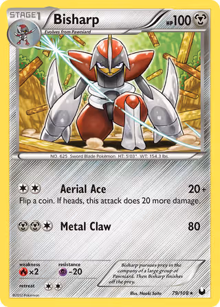 Bisharp 79/108 Pokemon card