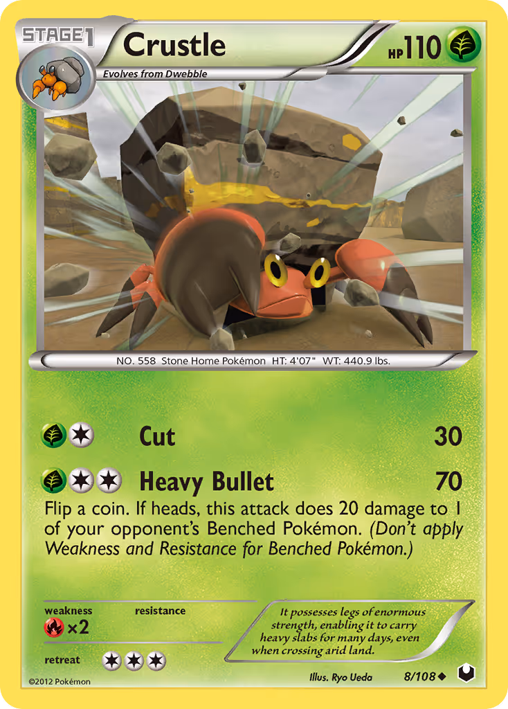 Crustle 8/108 Pokemon card