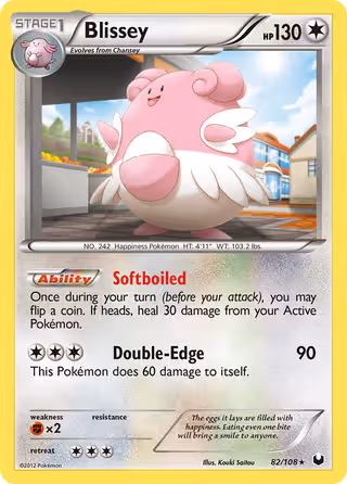 Blissey 82/108 Pokemon card
