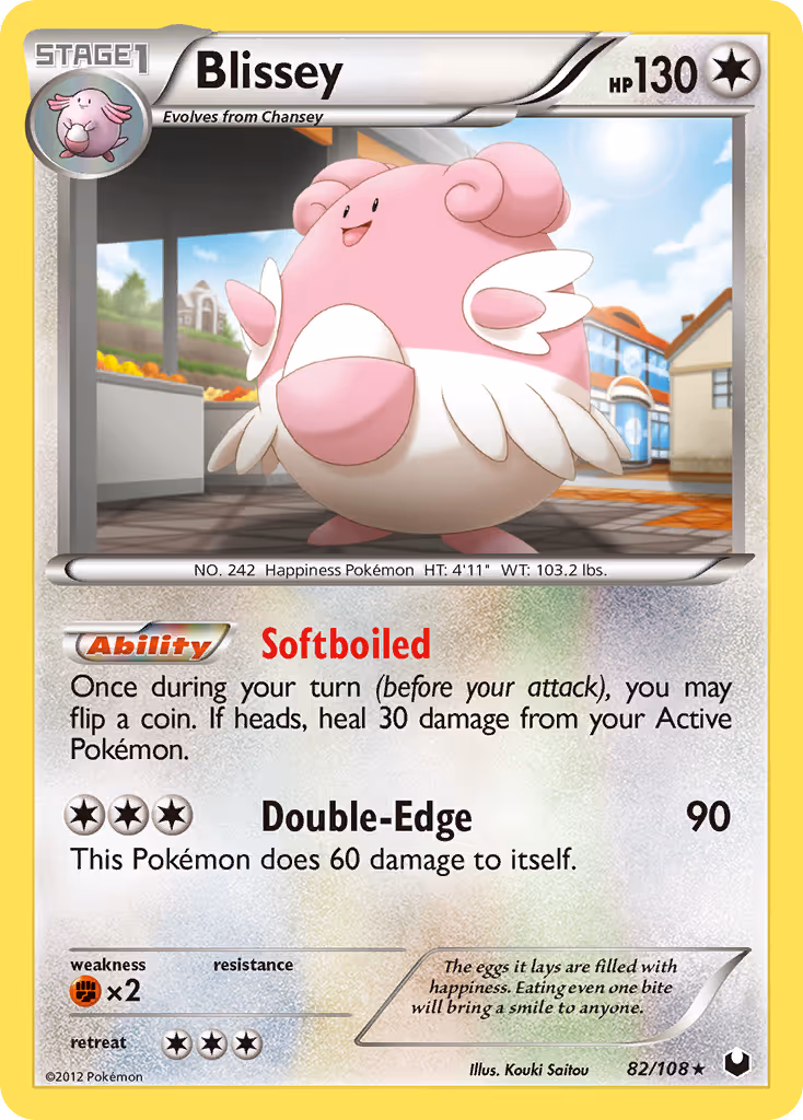 Blissey 82/108 Pokemon card
