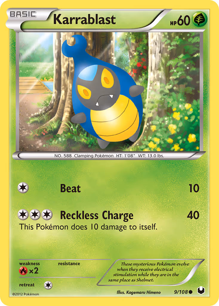 Karrablast 9/108 Pokemon card
