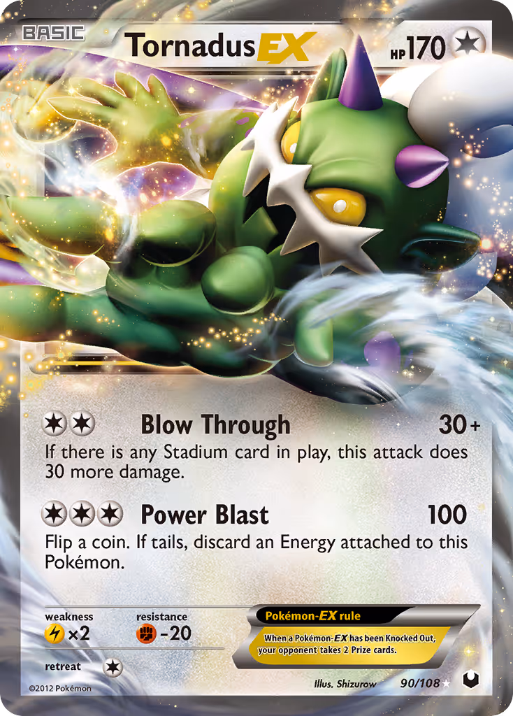 Tornadus-EX 90/108 Pokemon card