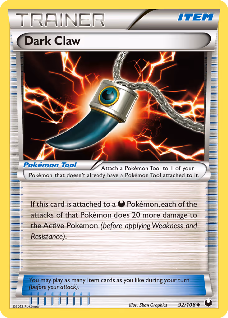 Dark Claw 92/108 Pokemon card