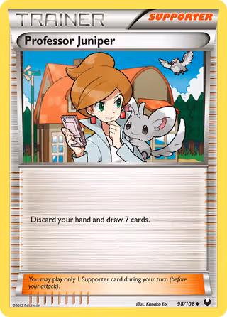 Professor Juniper 98/108 Pokemon card