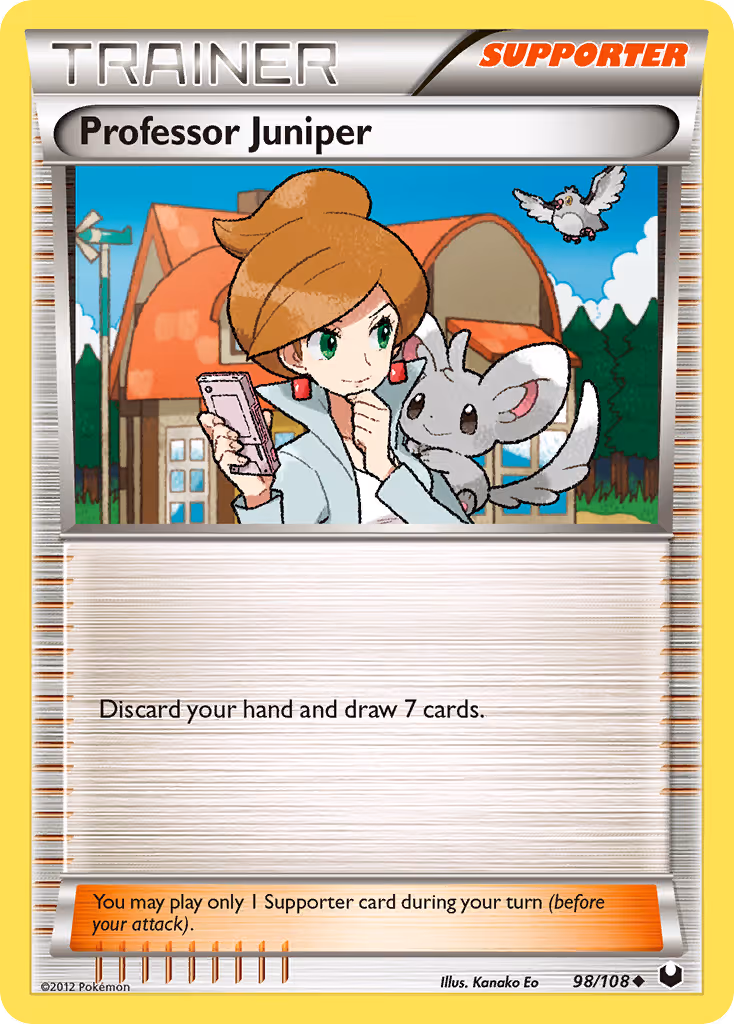Professor Juniper 98/108 Pokemon card