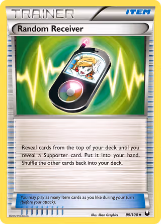 Random Receiver 99/108 Pokemon card