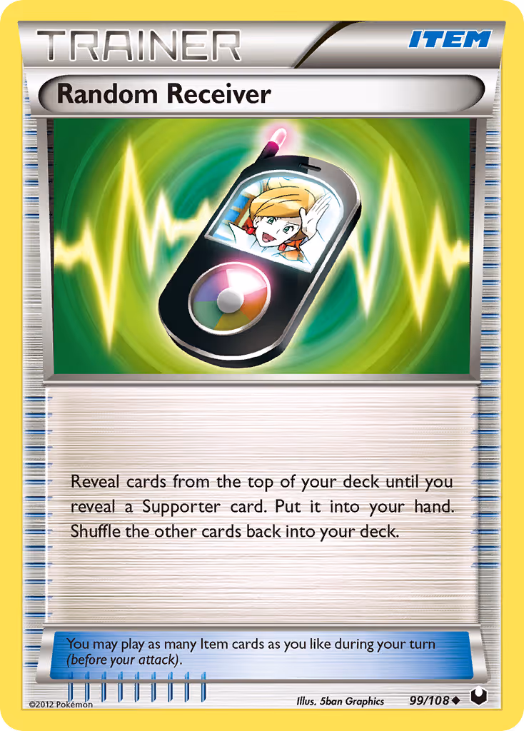 Random Receiver 99/108 Pokemon card