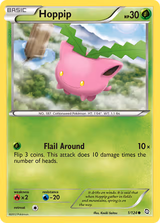 Hoppip 1/124 Pokemon card