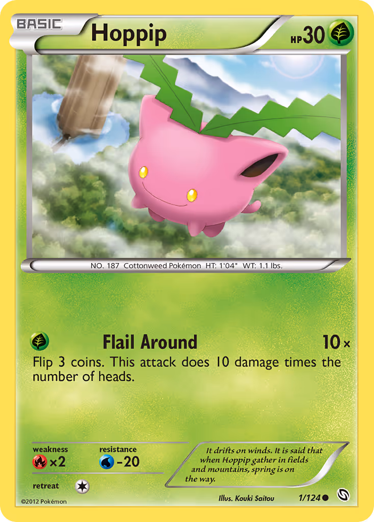 Hoppip 1/124 Pokemon card