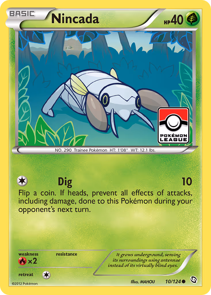 Nincada 10/124 Pokemon card