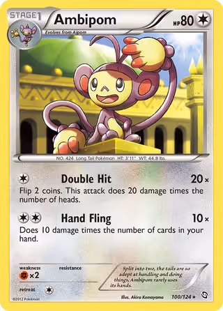 Ambipom 100/124 Pokemon card