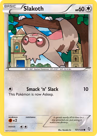 Slakoth 101/124 Pokemon card