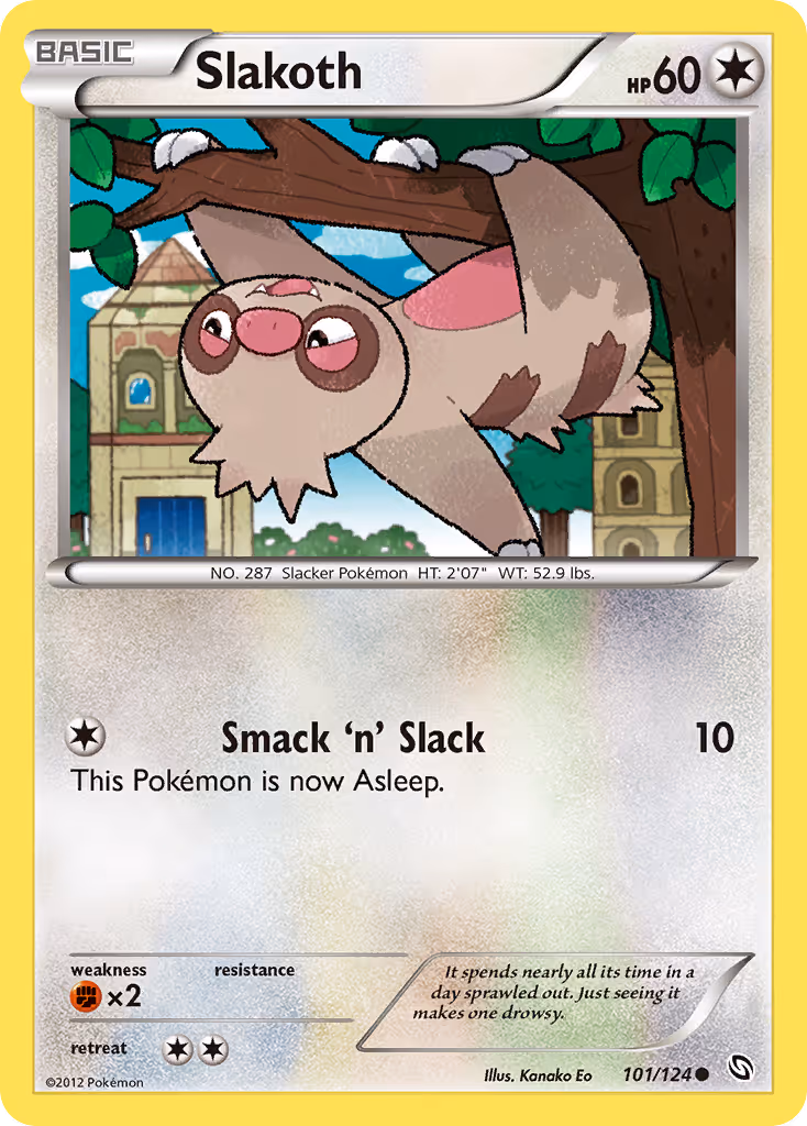 Slakoth 101/124 Pokemon card