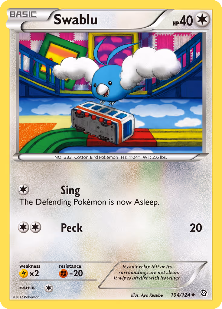 Swablu 104/124 Pokemon card