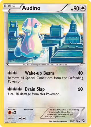 Audino 108/124 Pokemon card