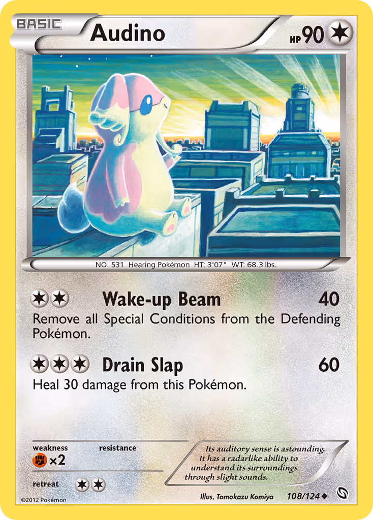 Audino 108/124 Pokemon card