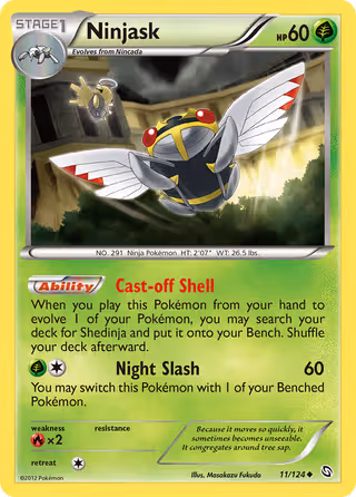Ninjask 11/124 Pokemon card