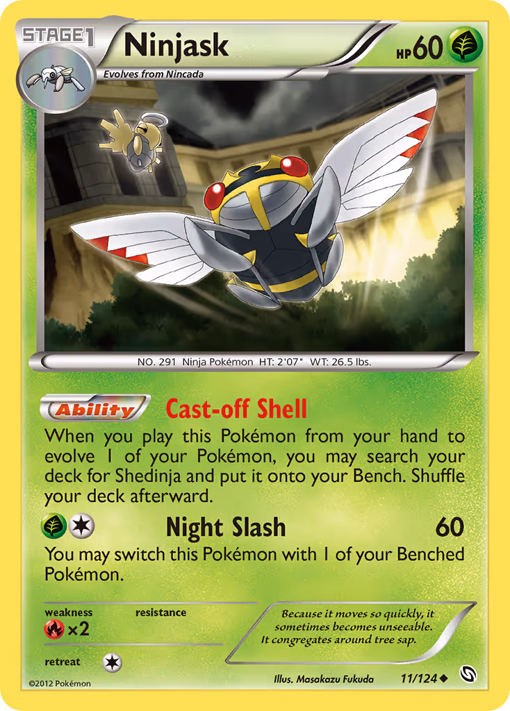Ninjask 11/124 Pokemon card