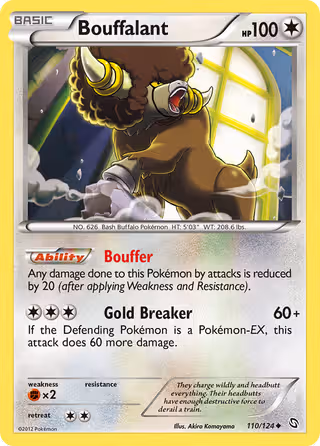 Bouffalant 110/124 Pokemon card
