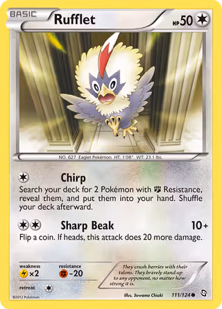 Rufflet 111/124 Pokemon card