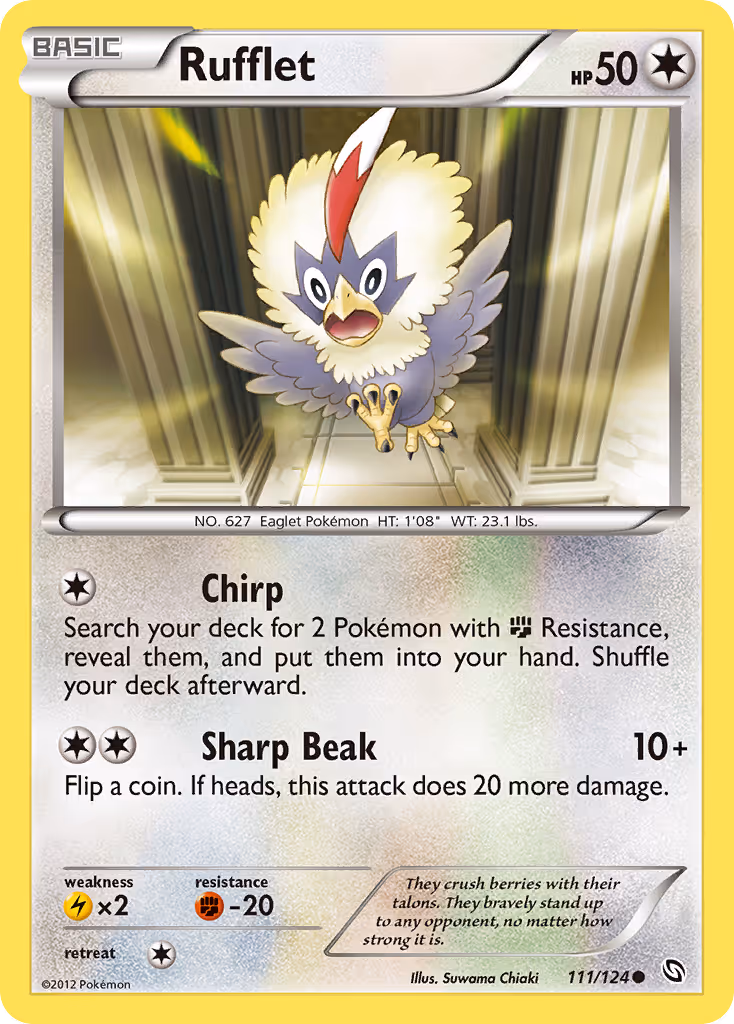 Rufflet 111/124 Pokemon card