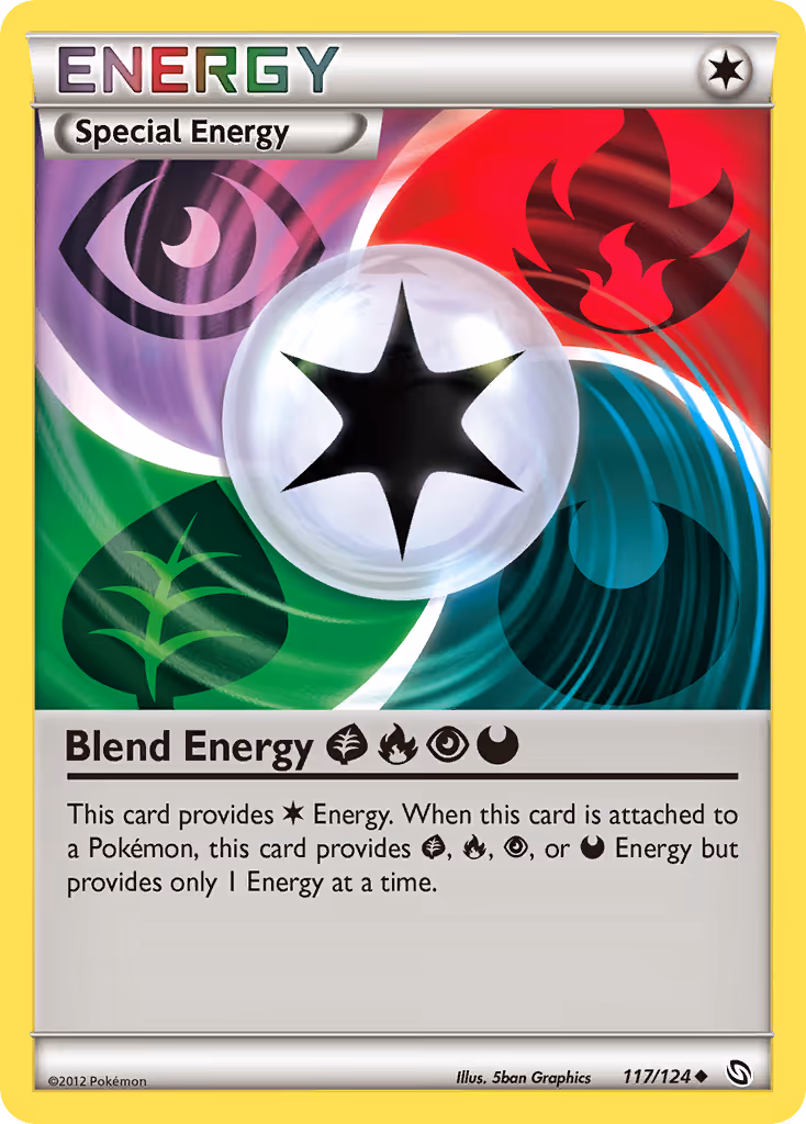 Blend Energy Grass Fire Psychic Darkness 117/124 Pokemon card