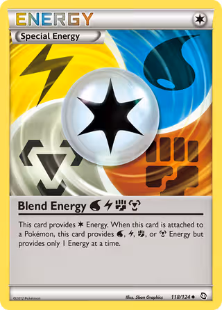 Blend Energy Water Lightning Fighting Metal 118/124 Pokemon card