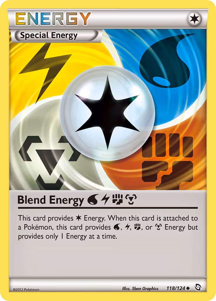 Blend Energy Water Lightning Fighting Metal 118/124 Pokemon card