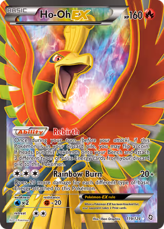 Ho-Oh-EX 119/124 Pokemon card