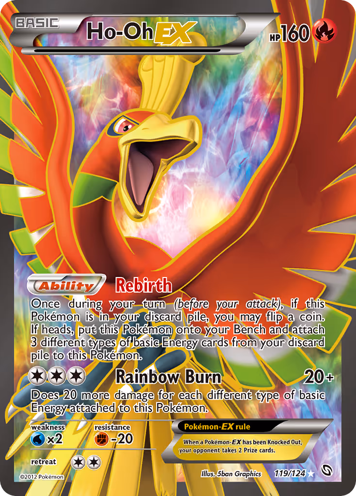 Ho-Oh-EX 119/124 Pokemon card