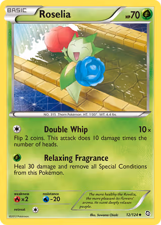 Roselia 12/124 Pokemon card