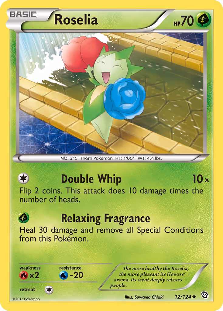 Roselia 12/124 Pokemon card