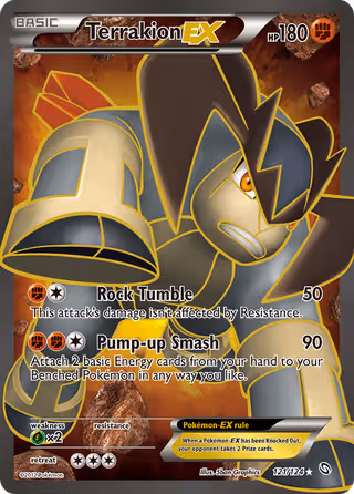 Terrakion-EX 121/124 Pokemon card