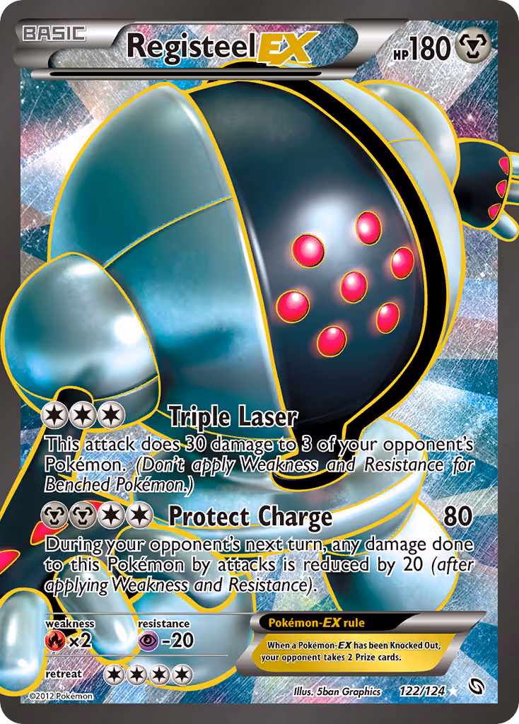 Registeel-EX 122/124 Pokemon card