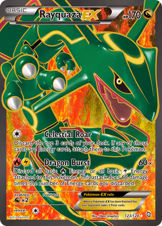 Rayquaza-EX 123/124 Pokemon card