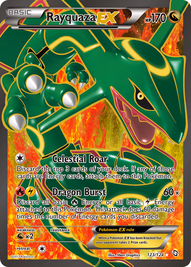 Rayquaza-EX 123/124 Pokemon card