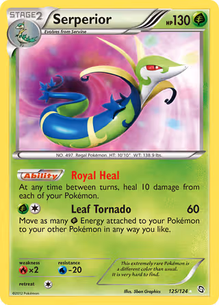 Serperior 125/124 Pokemon card