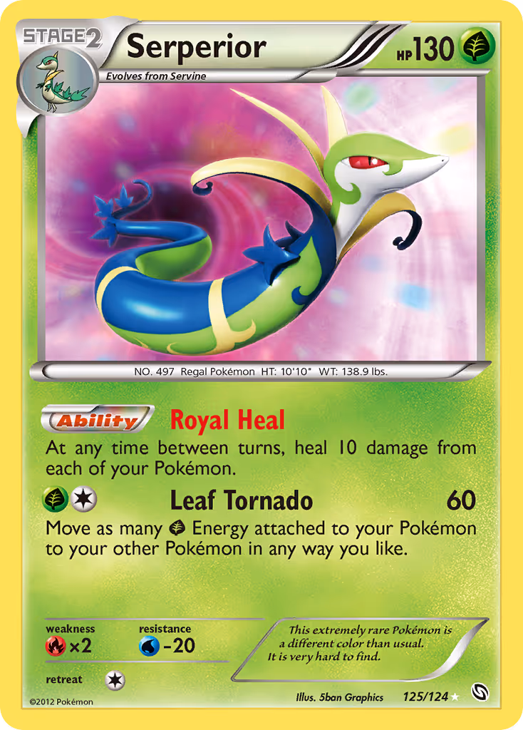 Serperior 125/124 Pokemon card