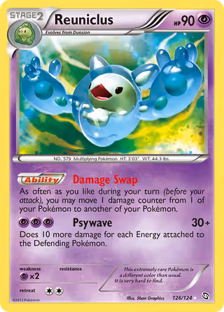 Reuniclus 126/124 Pokemon card