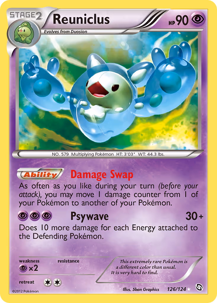 Reuniclus 126/124 Pokemon card