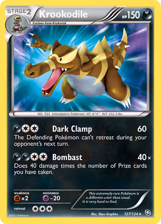 Krookodile 127/124 Pokemon card