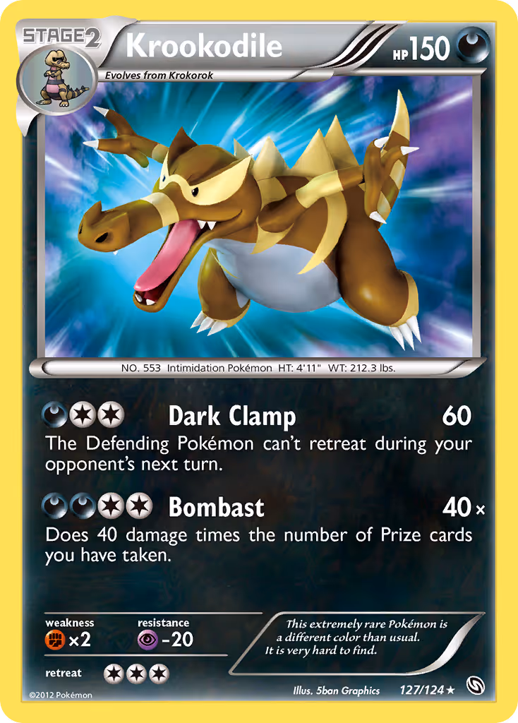 Krookodile 127/124 Pokemon card