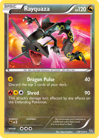Rayquaza 128/124 Pokemon card