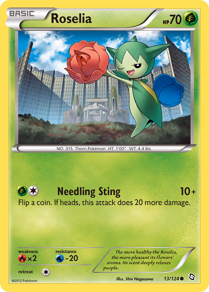 Roselia 13/124 Pokemon card