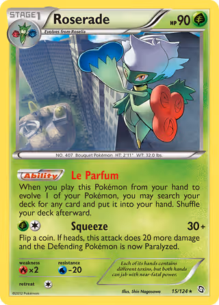 Roserade 15/124 Pokemon card