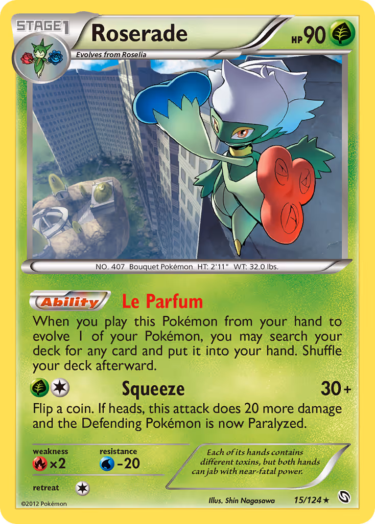 Roserade 15/124 Pokemon card