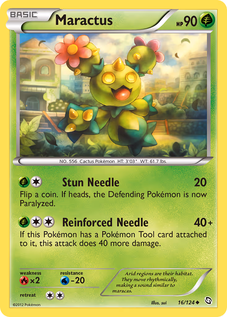 Maractus 16/124 Pokemon card
