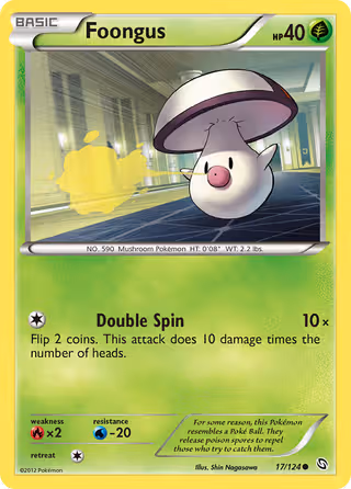 Foongus 17/124 Pokemon card
